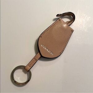 COACH Leather Hidden Keyring Loop Key Fob Bag Keychain Hang Tag